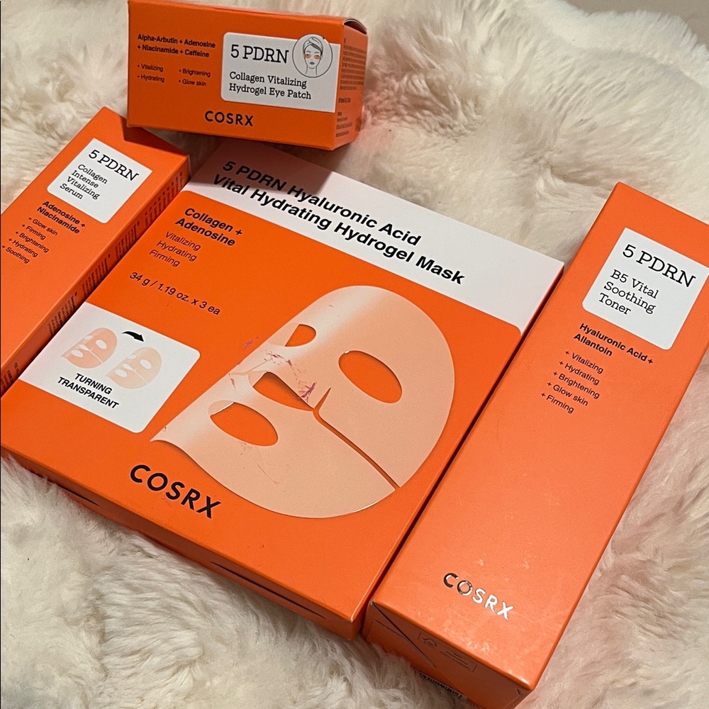 COS 5 PDRN Hydrating Skincare Set - Orange Packaging
